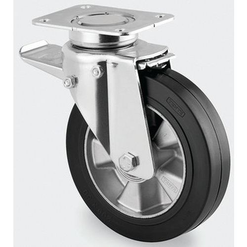 Roulette Aluminium Pivotante Diamètre Roue 160 Mm