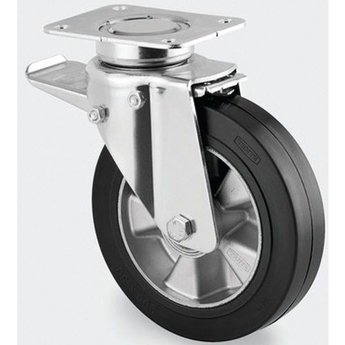 Roulette Aluminium Pivotante Diamètre Roue 125 Mm