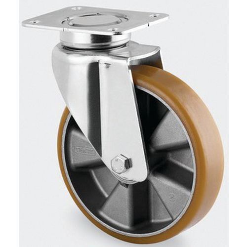 Roulette Aluminium Pivotante Diamètre Roue 125 Mm