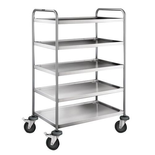 Chariot Inox 5 Plateaux Poids:25 Kg H Ht:129 Mm