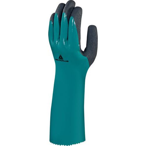 Gants De Manutention Supporté Nitrile Vert 35cm 9
