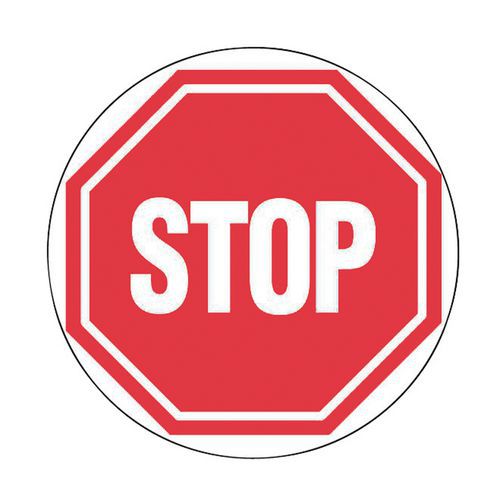 Novap - Panneau Interdiction Stop Rond Rigide Ø 300 mm - Polystyrène Choc - Norme ISO 7010 - Signalétique Sécurité