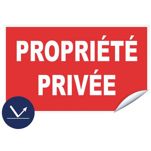 Novap - Panneau Interdiction Propriété Privée Adhésif Vinyle 300x200mm Classe 1