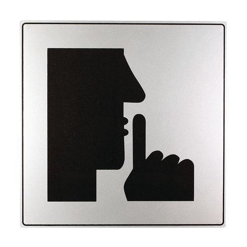 Pictogramme Iso 7001 Symbole Silence 200x200 Mm
