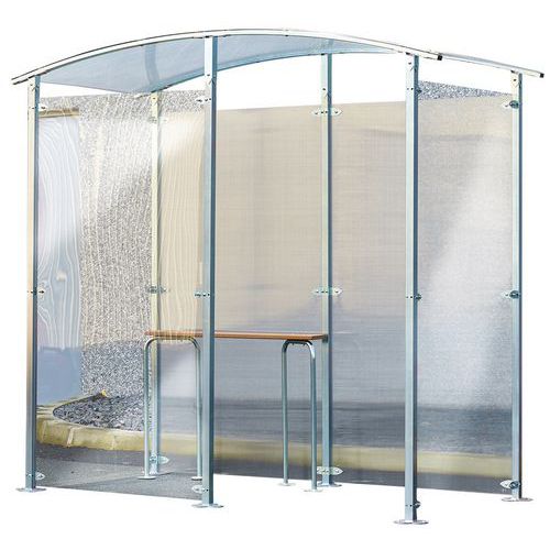 Abri Fumeur 2m² Isole Version Metal Z Ingue + Banc