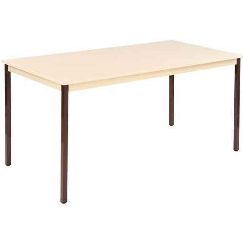 Table De Reunion 150x75 Plateau Beige/p Ieds Bruns