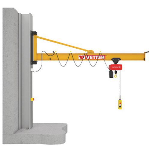 Vetter Krantechnik - Potence Murale Triangulée - 250kg, Portée 2m - Levage Robuste et Fiable