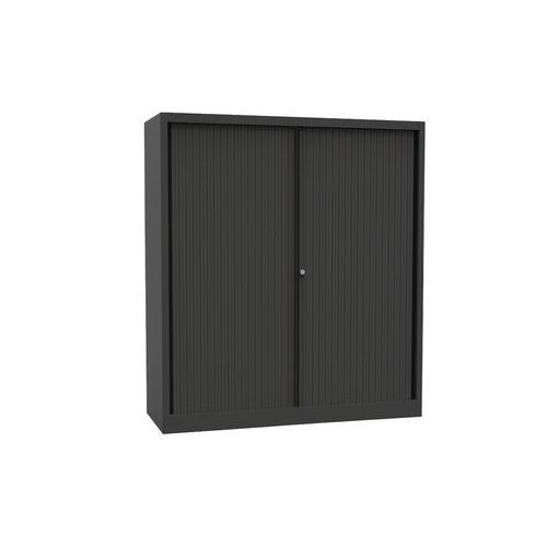 Robberechts - Armoire basse à rideaux Anthracite - 102x120x46 cm - Charge 72kg/tablette - Éco-responsable