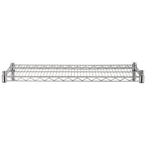 Tablette Grillagée Quick-Store+ Acier 1220x455mm - Charge 175kg - Finition Chromée - Idéale Milieux Humides et Alimentaires