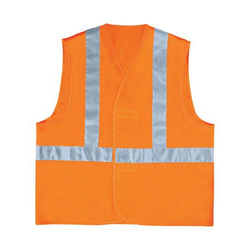 Delta Plus - Gilet haute visibilité GILP4 Orange XXL - Polyester - Norme EN 20471 - Confort et Sécurité