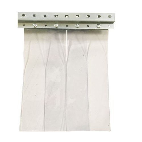 Kit porte souple à lanières PVC - 300mm x 3m - Transparent - 2m support - Idéal atelier
