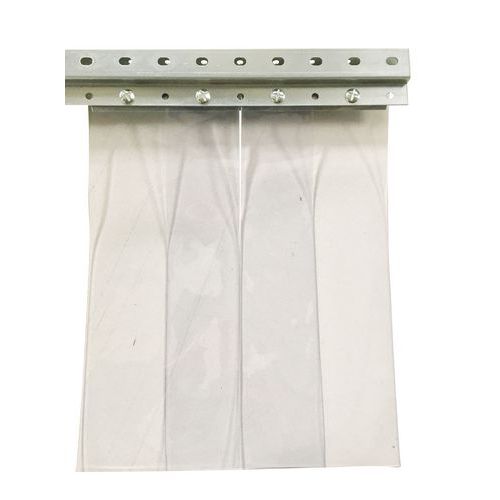 Kit Porte Souple Lanières PVC Transparent 200mm - 2m Support - 2.5m Hauteur - Idéal Atelier