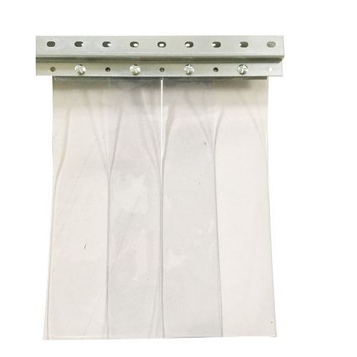 Kit Porte Souple Lanières PVC Transparent 200mm - 3m Hauteur - 2.5m Largeur Support - Idéal Atelier