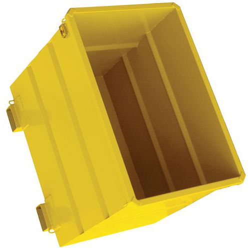 Goubard - Benne à vidage intégral 1000 L - Acier Jaune - Charge 1500 kg - Modèle sur socle