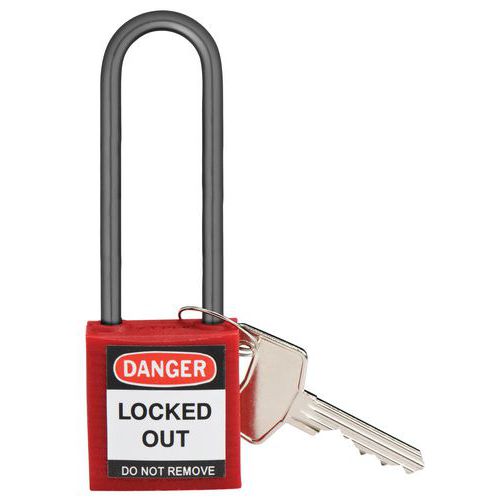 Cadenas De Sécurité Compact Anse Alu Rouge