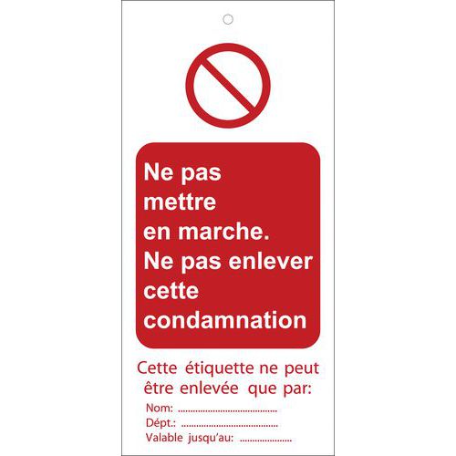 Brady - Étiquettes Polyester Blanches avec Attaches - 110x50mm - Lot de 10 - Résistantes -40°C à 100°C