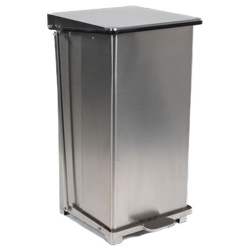 Poubelle Agroalimentaire Industrielle à Pédale Manutan - 90l - Inox 304