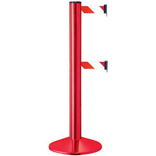 Poteau Rouge Double Sangle Rouge/blanc Aluminium