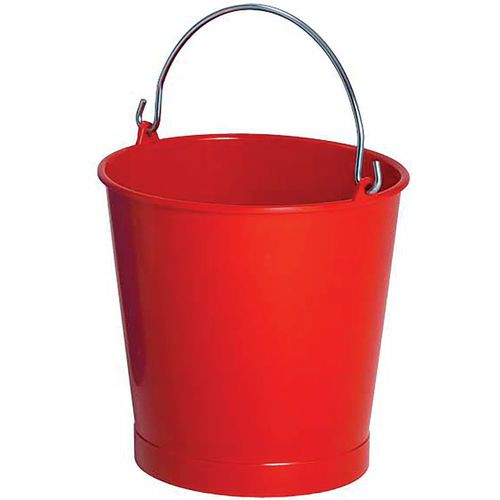 Seau Rond 10 L Anse Inox - Rouge