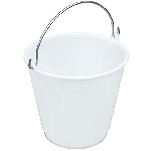 Seau Rond 14 L Anse Inox - Blanc