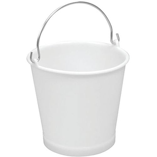 Seau Rond 13 L Anse Inox - Blanc