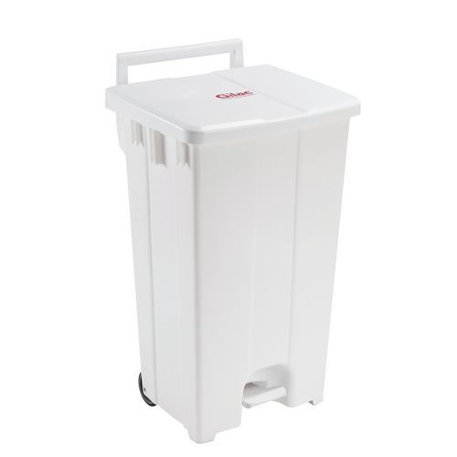 Container Ã€ Pédale 100 L - Couvercle Blanc