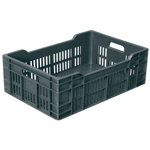 Caisse 600 X 400 Ajourée Fond Plein 40 L - Gris