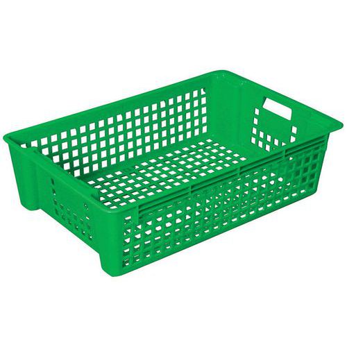 Caisse Empilable Emboîtable Ajourée 28 L - Vert