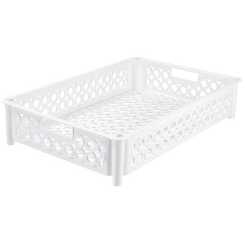 Caisse Empilable Emboîtable Ajourée 22 L - Blanc