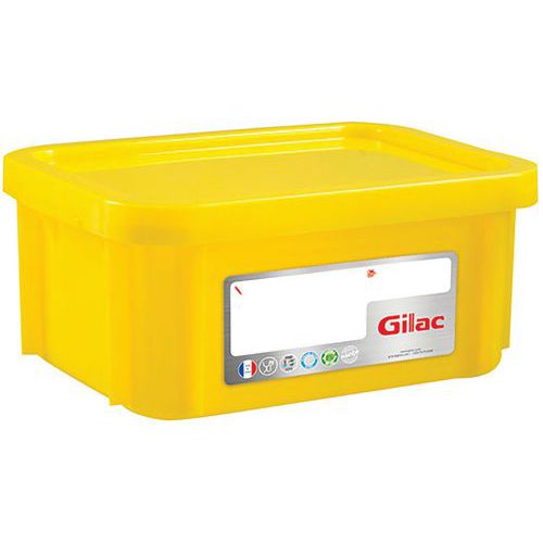 Bac Haccp 12 L Rectangulaire Avec Couvercle - Jaune