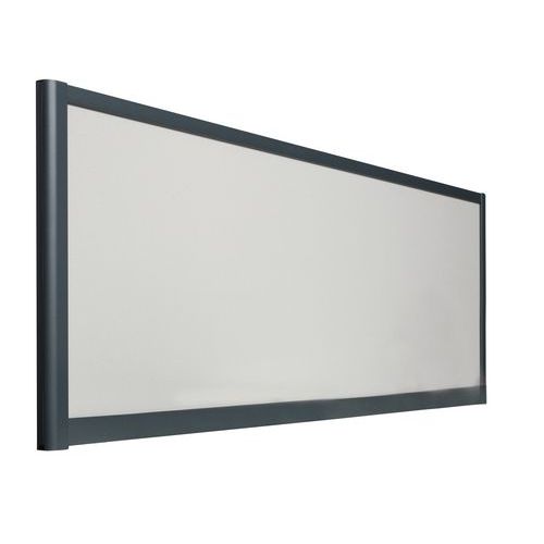 Ligne M - Écran de séparation Insona 495x1600 Gris Aluminium - M1 - 160cm Largeur