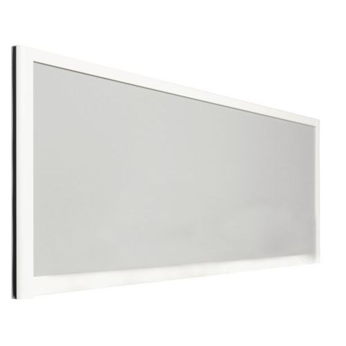 Ligne M - Écran de séparation Insona 495x1400 - Profil Blanc, Panneau Gris - Aluminium - Classement au feu M1