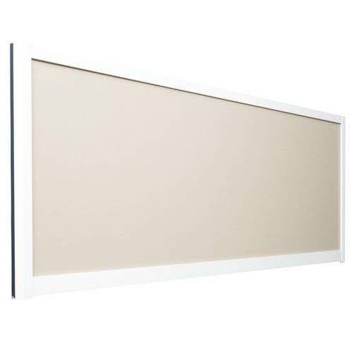 Ligne M - Écran de séparation Insona 495x1600 - Beige/Blanc Aluminium - M1