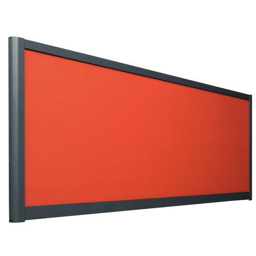 Ligne M - Écran Acoustique Séparation 495x1400 - Profil Gris Twist Rouge - Absorption Sonore M1