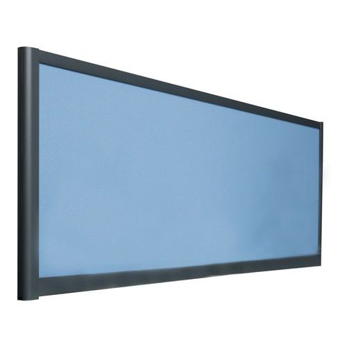 Ligne M - Écran de séparation Insona 495x1400 - Gris/Bleu Azur - Aluminium M1