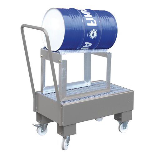 Bac De Rétention Mobile Pour Fut 60l Avec Support