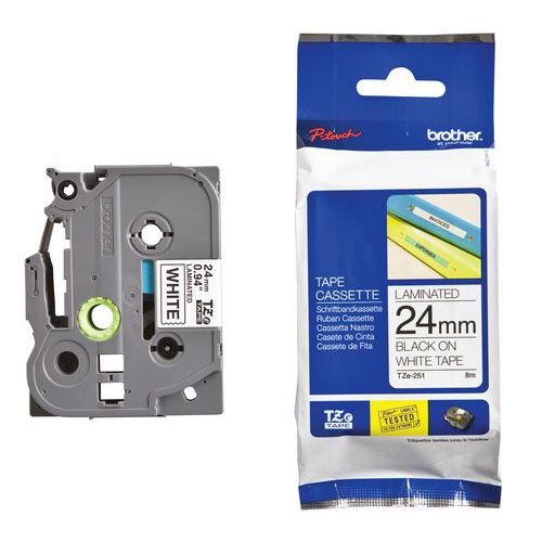 Ruban Brother_tzes 221 9mm Adhésif Noir/blanc