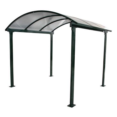 Abris Multi-usage Vert Ral6009 Module De Base Toiture Cintre