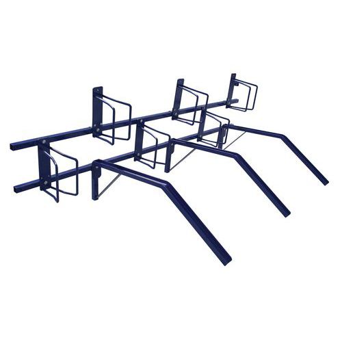 Support Cycles Simple Face 6 Places Acier Coloris Bleu