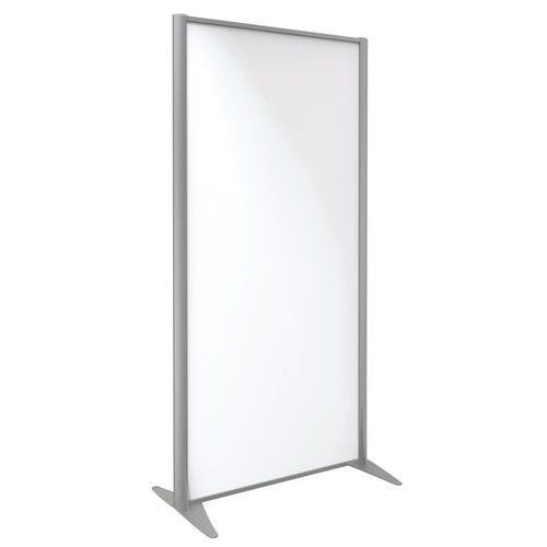 Cloison Kp+ Mélaminé Gris Profil Argent 160x81