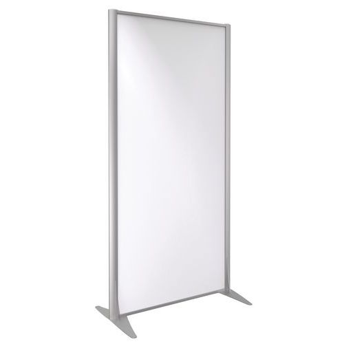 Cloison Kp+ Mélaminé Gris Profil Argent 160x122