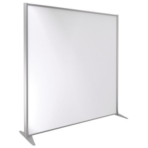 Cloison Kp+ Mélaminé Gris Profil Argent 160x163