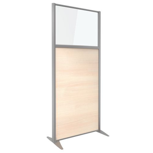 Cloison de séparation KP+ - Mélaminé avec verre - Hauteur 180 cm Cloison de séparation KP+ - Mélaminé avec verre - Hauteur 180 cm