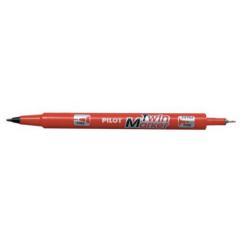 Twin Marker Rouge - Pointe Extra Fine / Fine