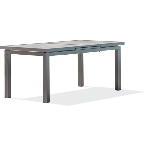 Table Jardin Venise 250x95cm Aluminium+céramique Gris Anthracite