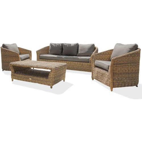 Salon Bas Jardin Havana 5 Places En Résine Tressée Marron
