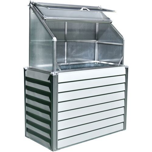 Mini Serre Jardin Adossable Simple Stretto 62x120cm Blanc