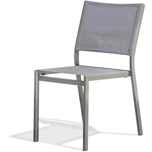Chaise Jardin Empilable Stockholm En Textilène+ Gris Anthracite
