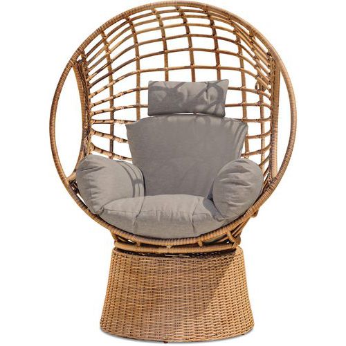 Balancelle Jardin Borabora En Résine Tressée Marron