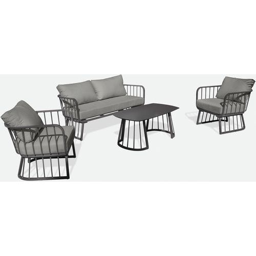 Salon Bas Jardin Apolline 4 Places Gris Anthracite